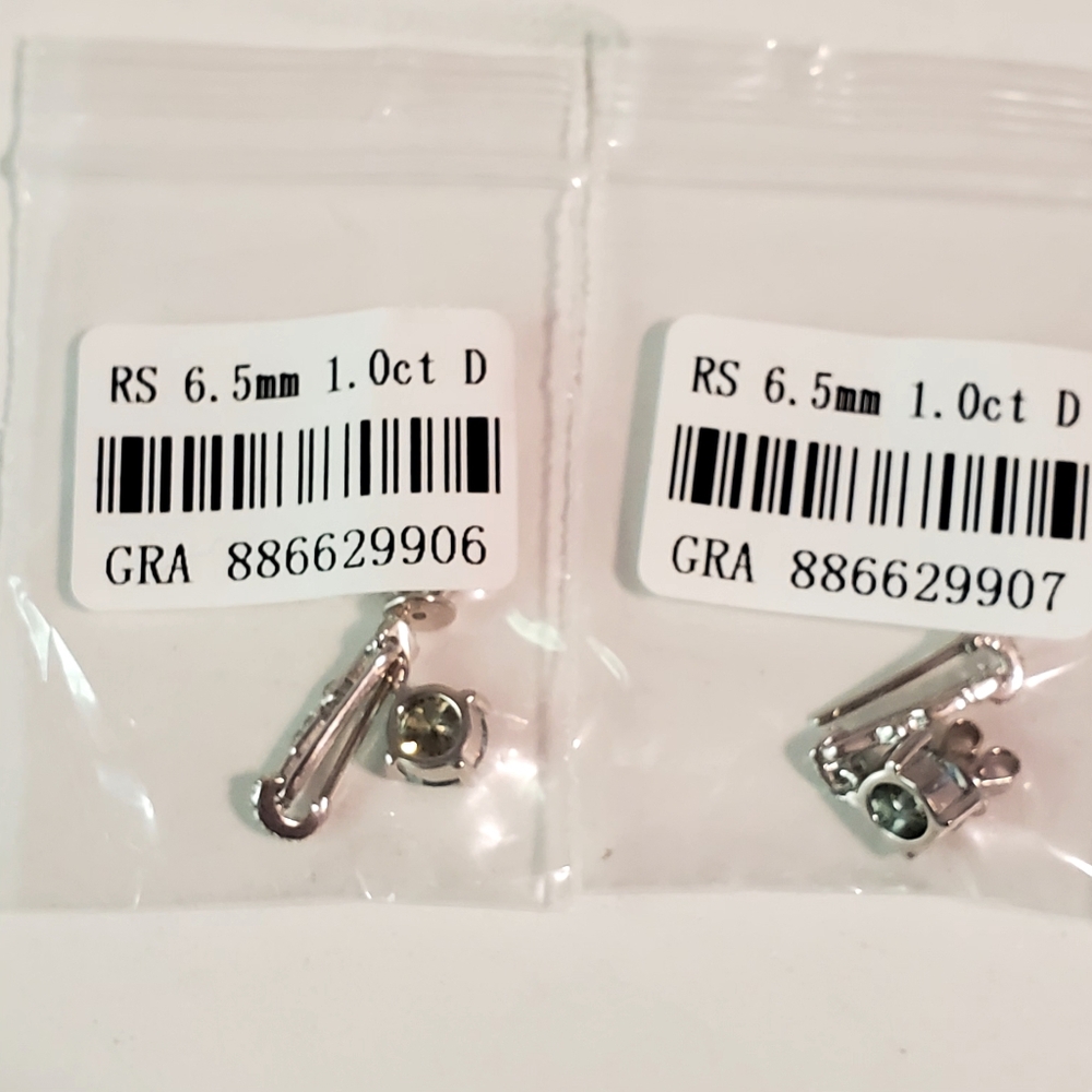 πNEW 2 Ctw Green Diamond Drop Earrings - Picture 9 of 12